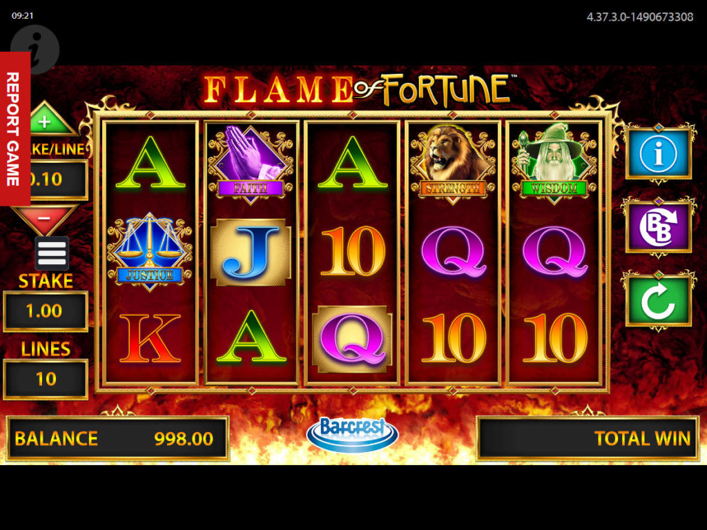 Online zábavný herní automat Flame of Fortune