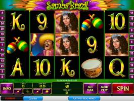 Roztočte casino automat Samba Brazil zdarma