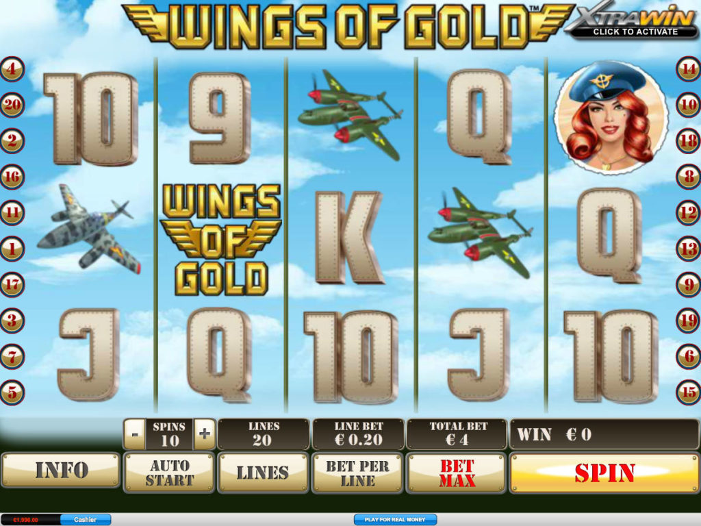 Obrázek z casino automatu Wings of Gold zdarma