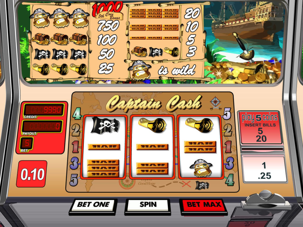Online casino automat Captain Cash zdarma od společnosti Betsoft
