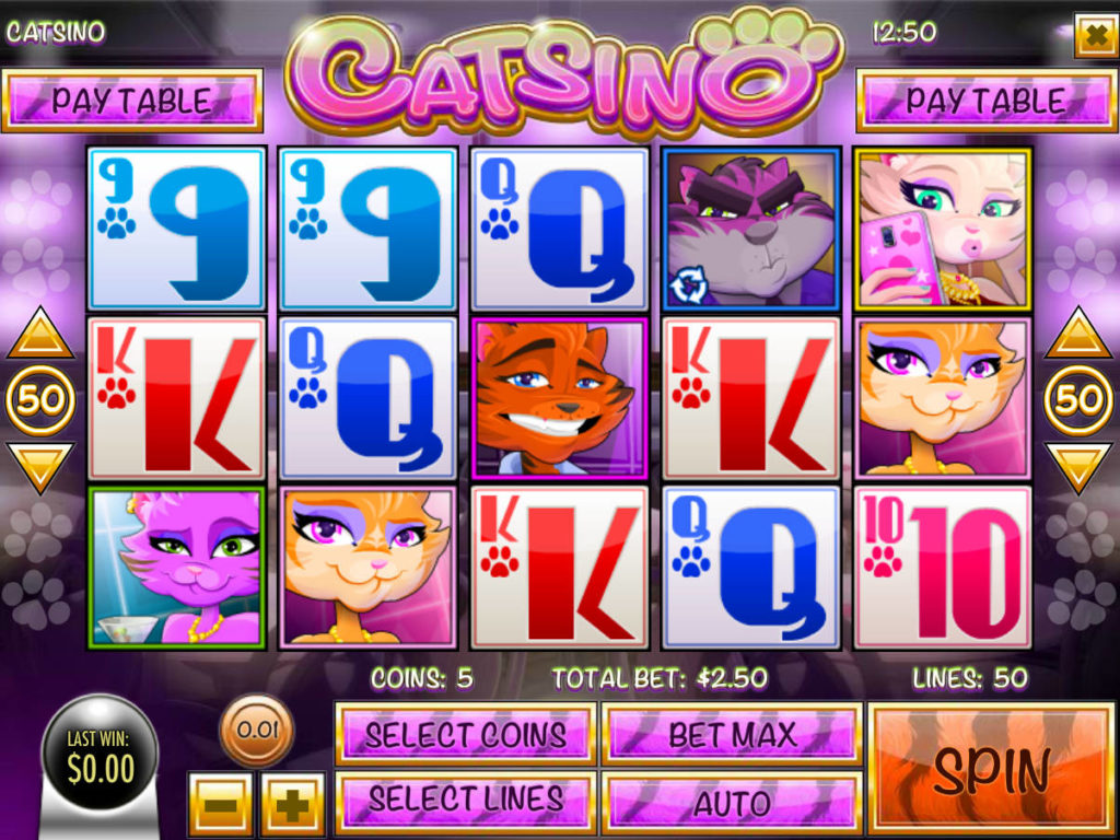 Zahrajte si casino automat Catsino zdarma, bez stahování