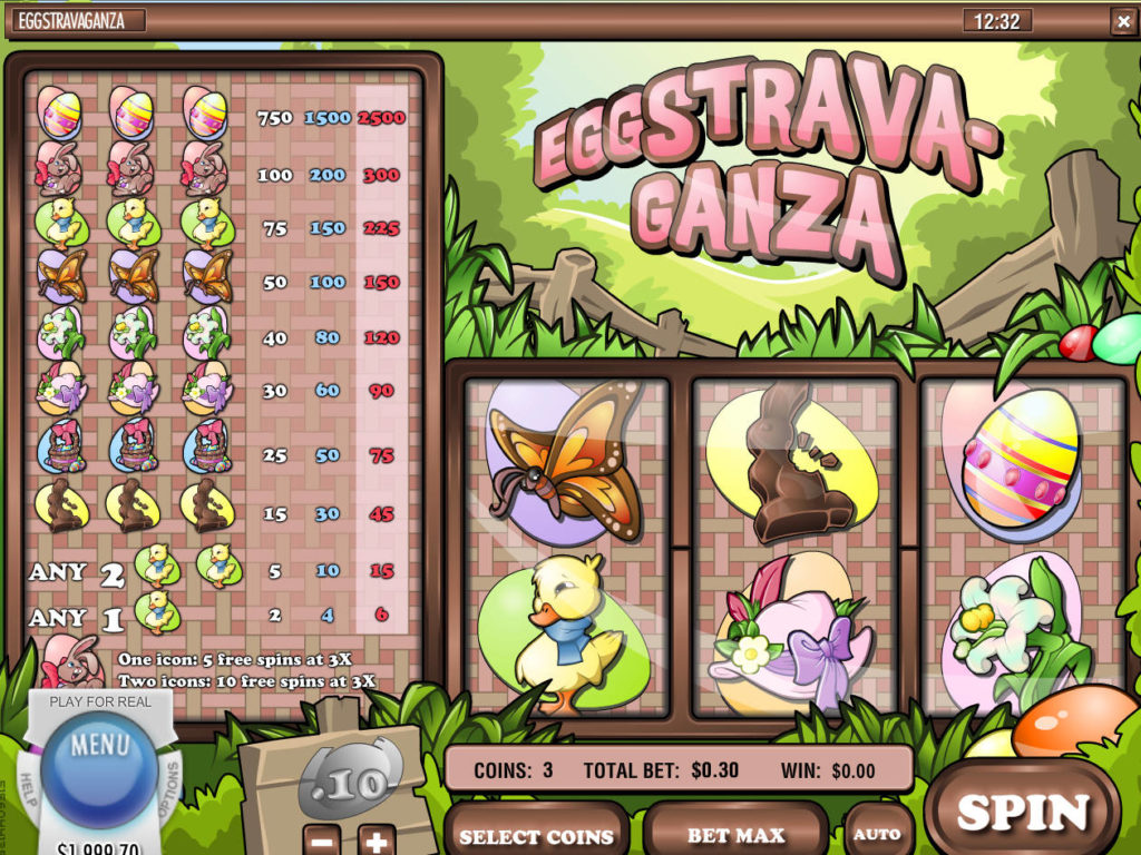 Online herní automat Eggstravaganza zdarma