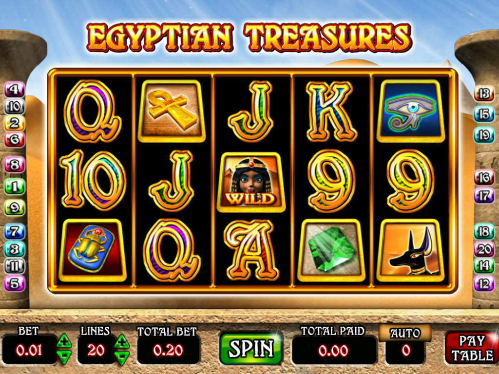 Roztočte casino automat Egyptian Treasures