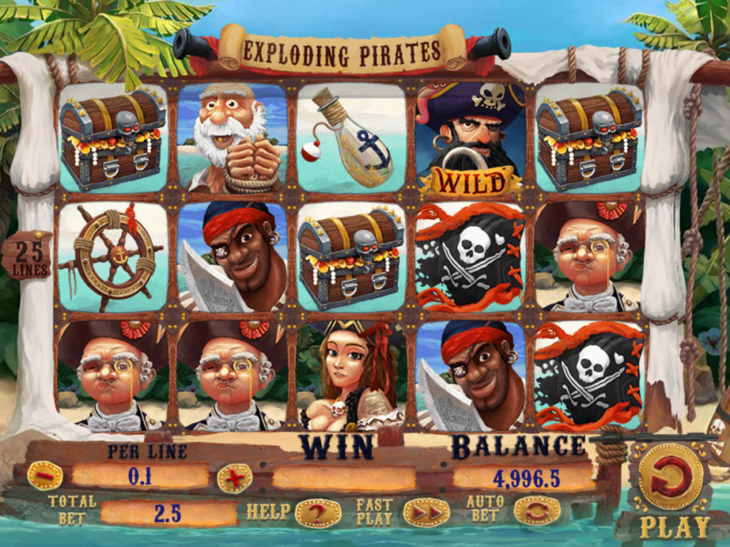 Zahrajte si online automat Exploding Pirates zdarma