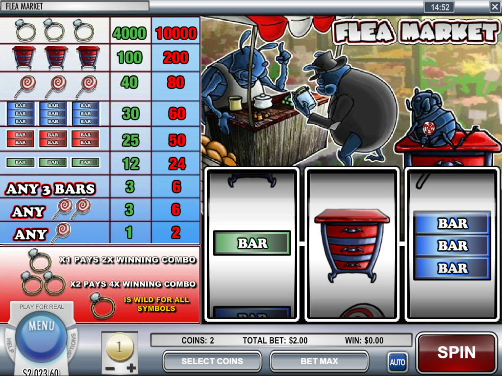 Online herní automat Flea Market zdarma pro zábavu