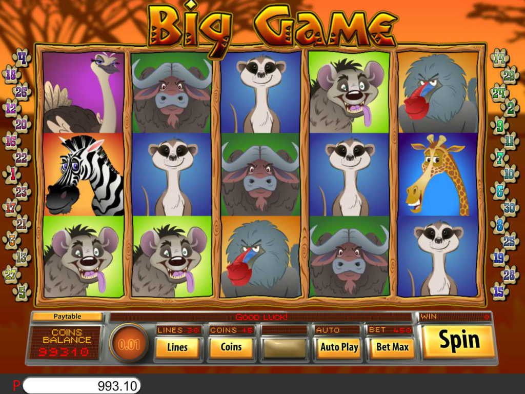 Online herní automat Big Game zdarma