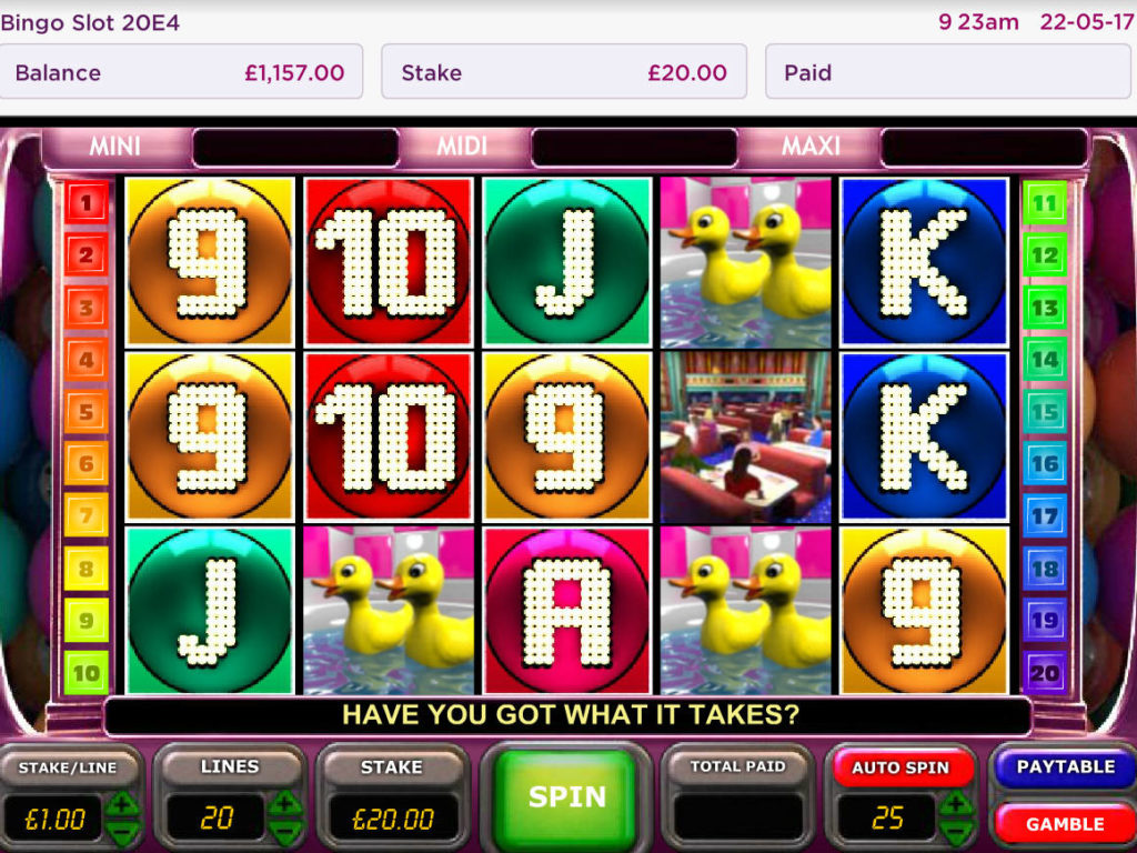 Online herní automat Bingo Slot bez stahování