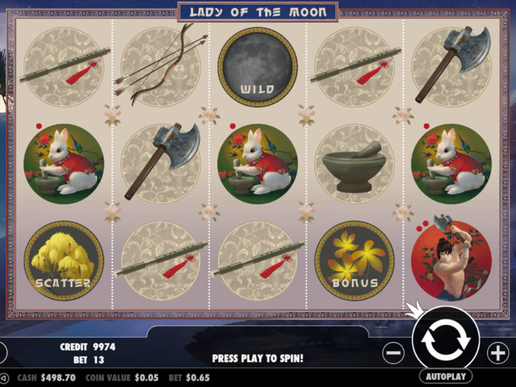 Obrázek z online casino automatu Lady of the Moon