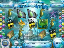 Casino automat Lost Secret of Atlantis bez stahování