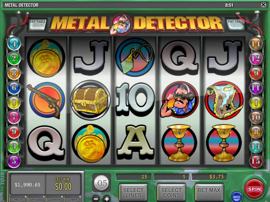 Online herní automat Metal Detector bez stahování