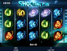 Obrázek z online casino automatu Shooting Stars zdarma