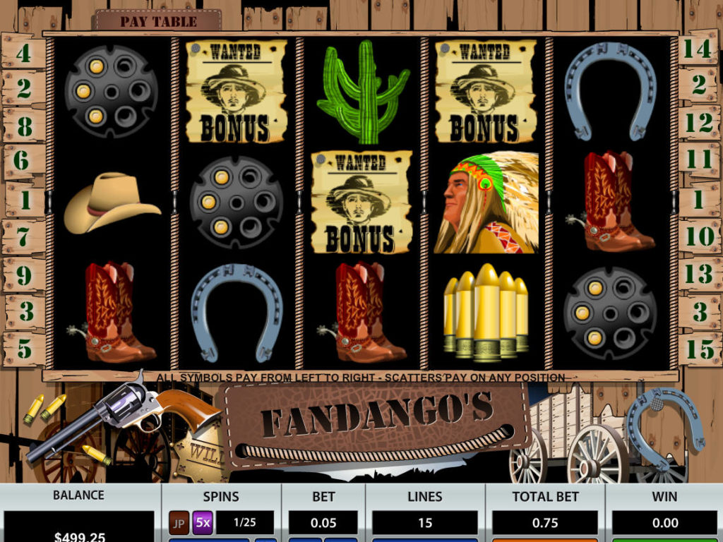 Online casino automat Fandango's zdarma