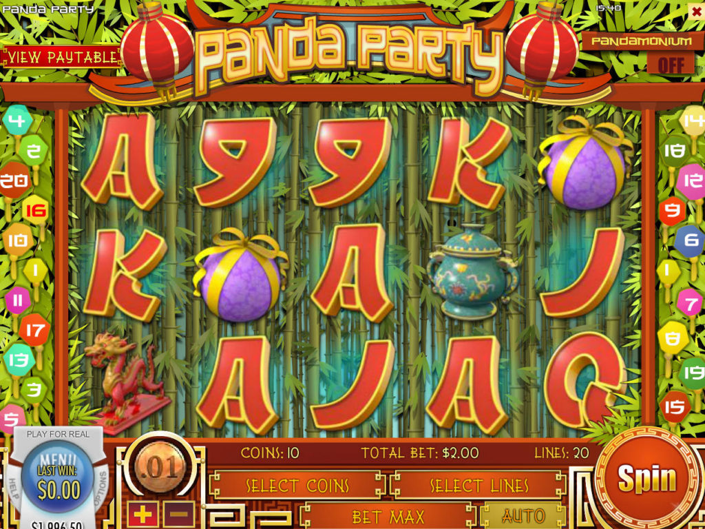 Casino automat Panda Party od společnosti Rival Gaming