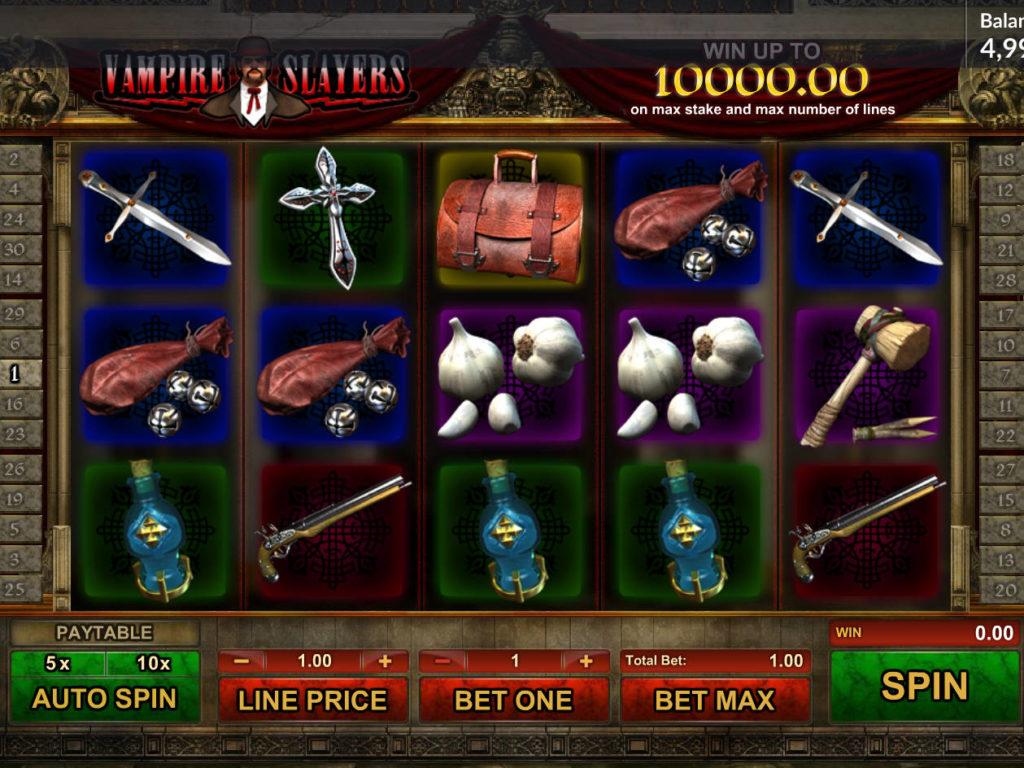 Obrázek z herního automatu Vampire Slayers