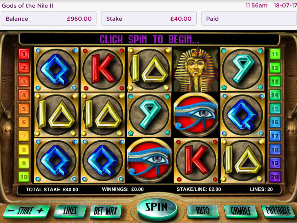 Casino automat Gods of the Nile II zdarma