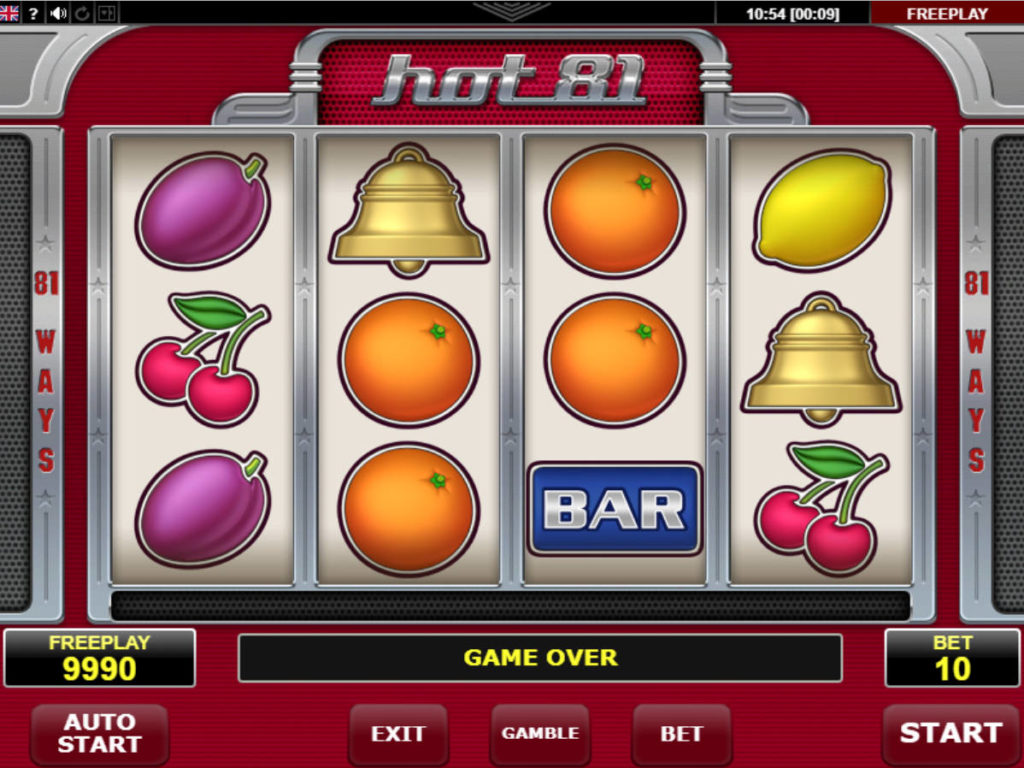 Online herní automat Hot 81 od společnosti Amatic