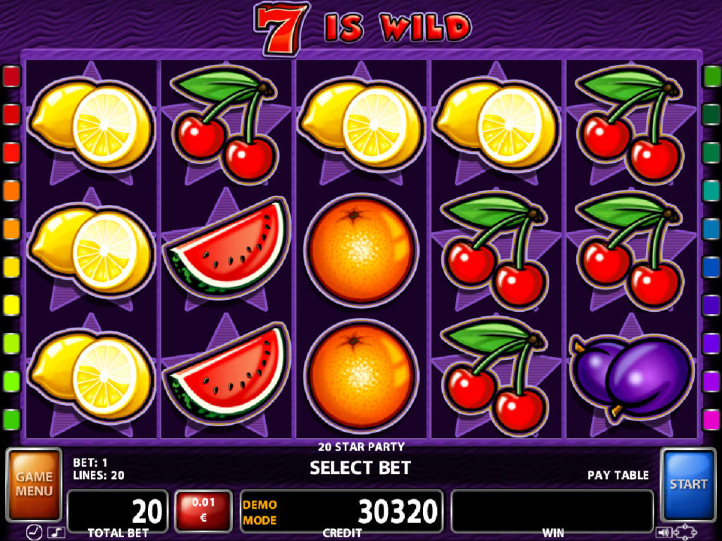 Online casino automat 20 Star Party zdarma