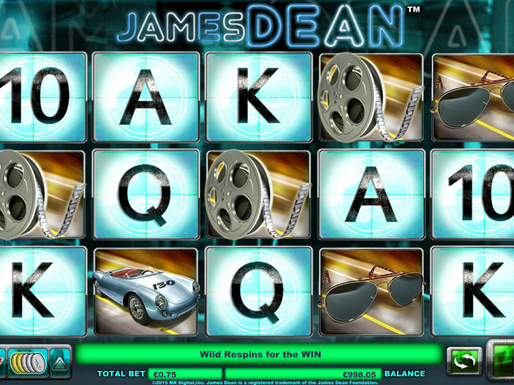 Obrázek z casino automatu James Dean zdarma