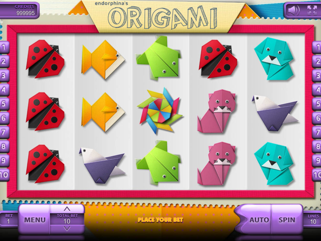 Zahrajte si online casino automat Origami zdarma