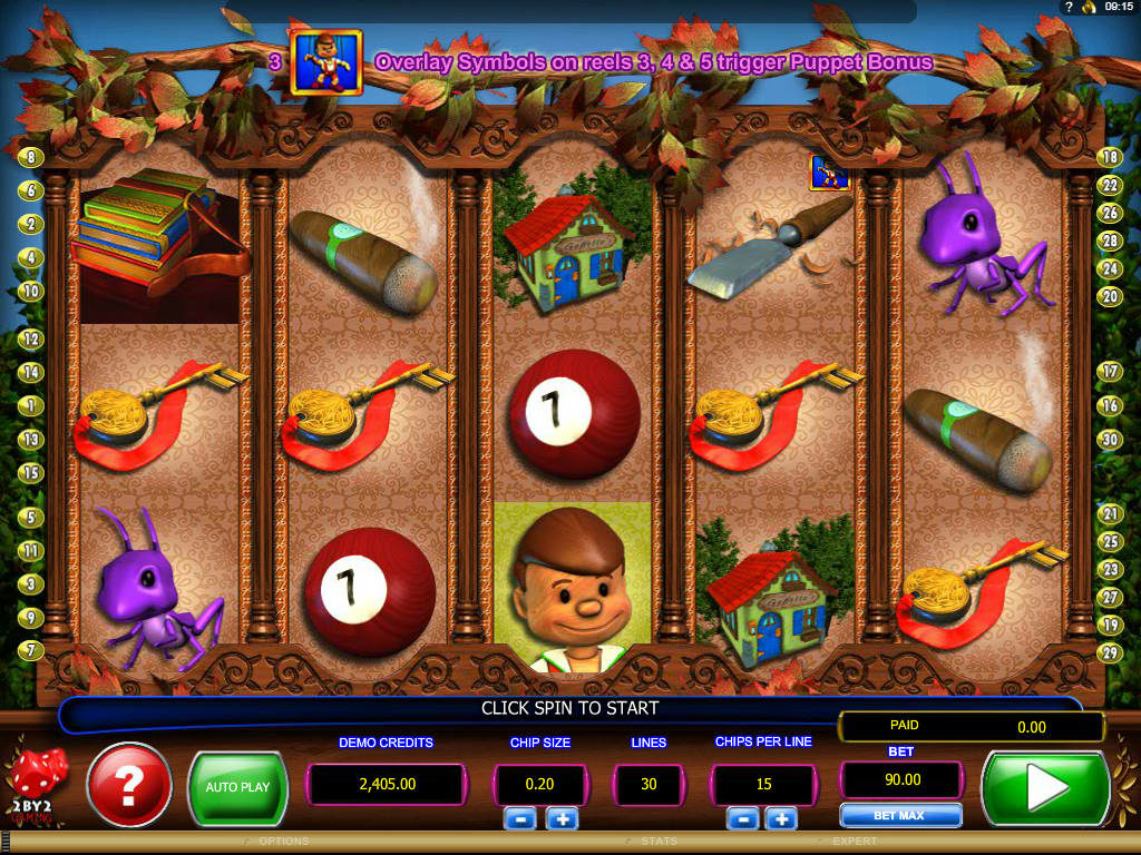 Pinocchio's Fortune hrací automat zdarma