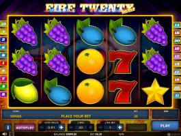 Obrázek z online casino automatu Fire Twenty Deluxe