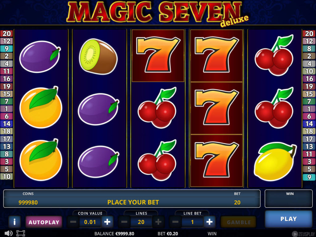 Zahrajte si casino automat Magic Seven Deluxe zdarma