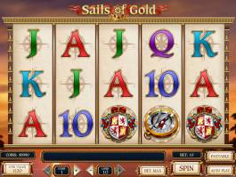 Online casino automat Sails of Gold zdarma, bez vkladu