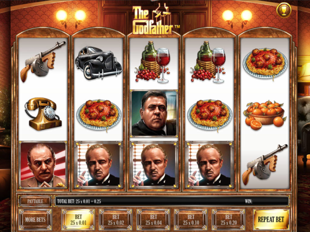 Online casino automat The Godfather od společnosti Gamesys