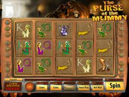 Online casino automat The Purse of the Mummy zdarma