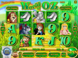 Zahrajte si casino automat World of Oz zdarma