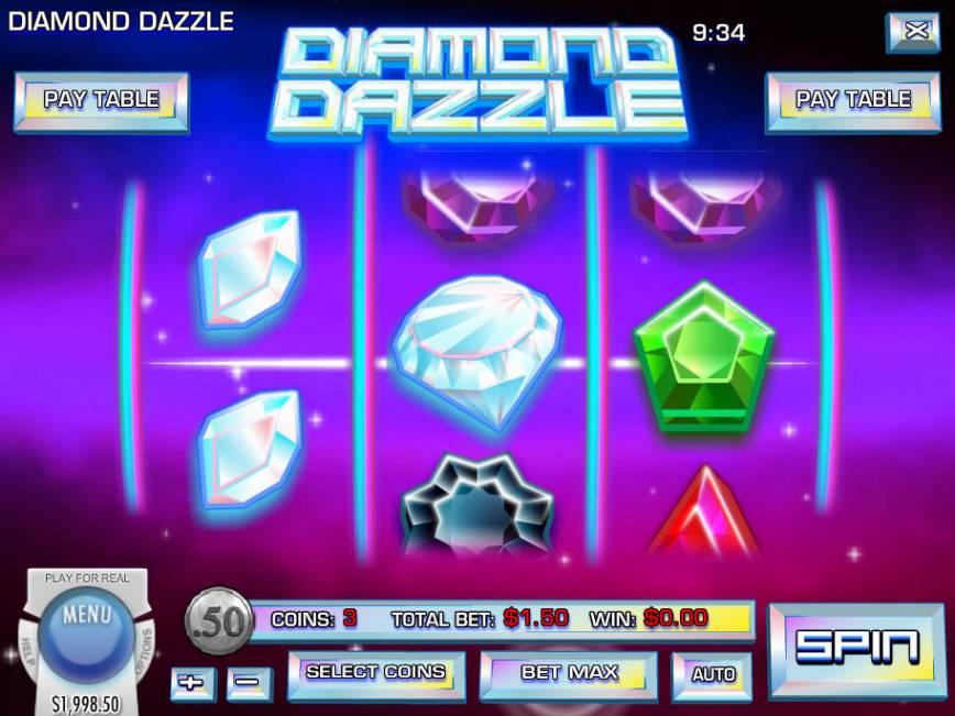 Online casino automat Diamond Dazzle zdarma