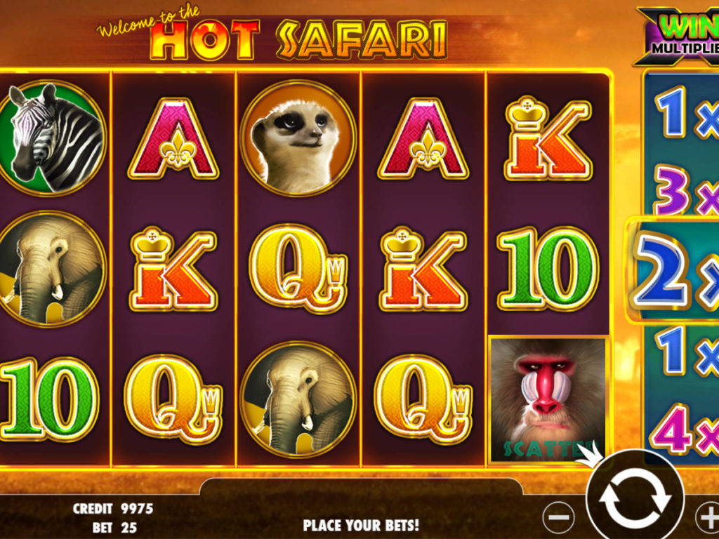 Obrázek z online casino automatu Hot Safari zdarma