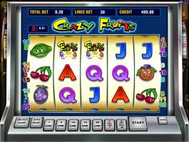 Zahrajte si online casino automat Crazy Fruits zdarma