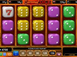Zahrajte si zábavný casino automat Caramel Dice