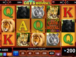 Online casino automat Cats Royal bez vkladu