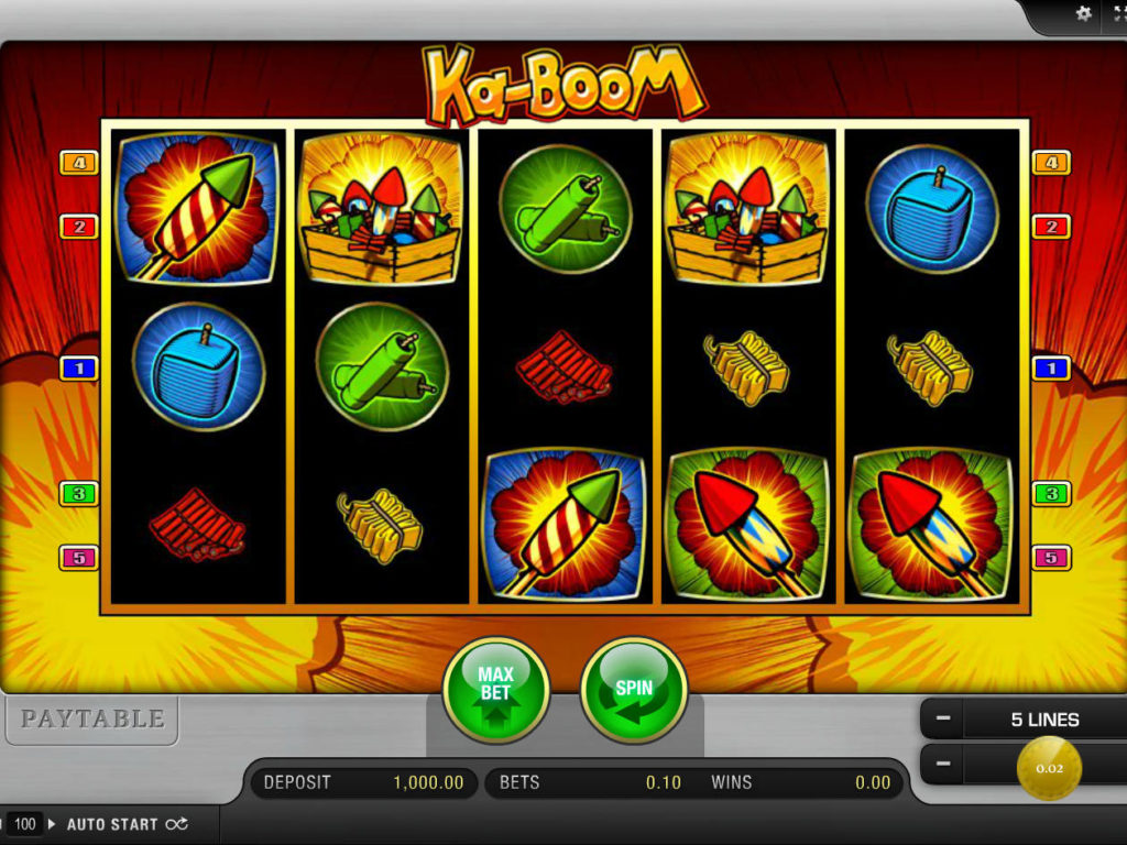 Roztočte online casino automat Ka-Boom od společnosti Merkur