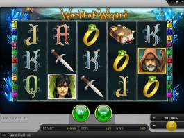 Roztočte online casino automat World of Wizard zdarma