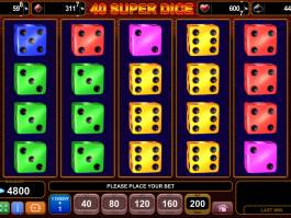 Online casino automat 40 Super Dice bez vkladu