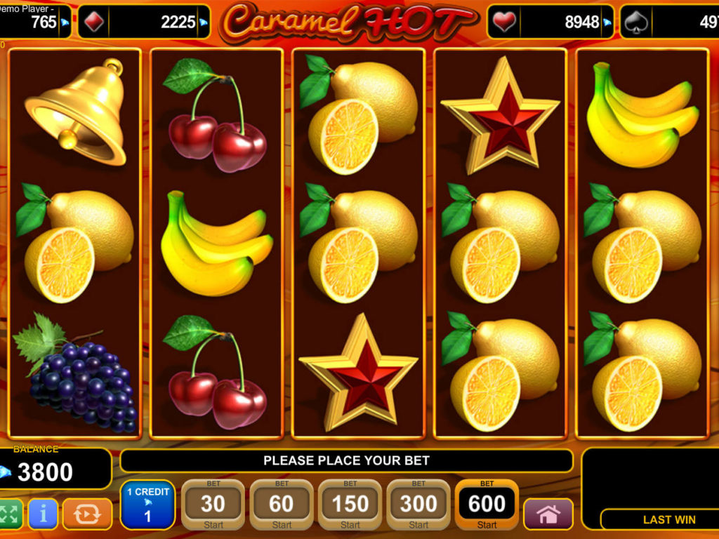 Zábavný online casino automat Caramel Hot zdarma