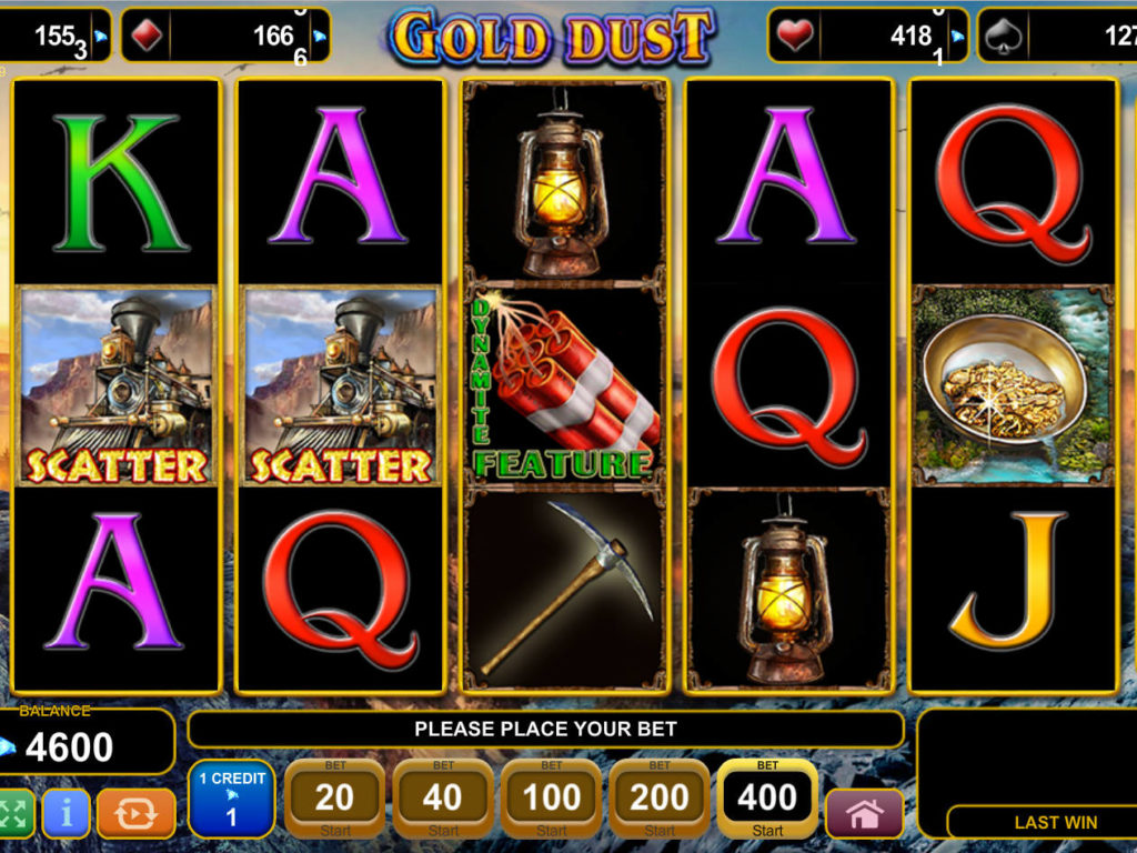 Zábavný online casino automat Gold Dust