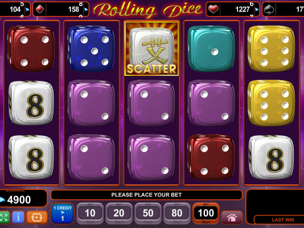 Zahrajte si casino automat Rolling Dice bez vkladu