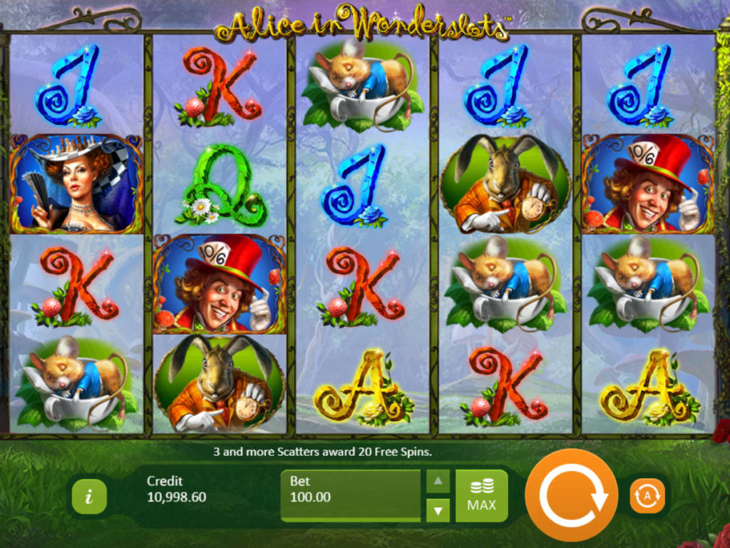 Zábavný casino automat Alice in Wonderslots