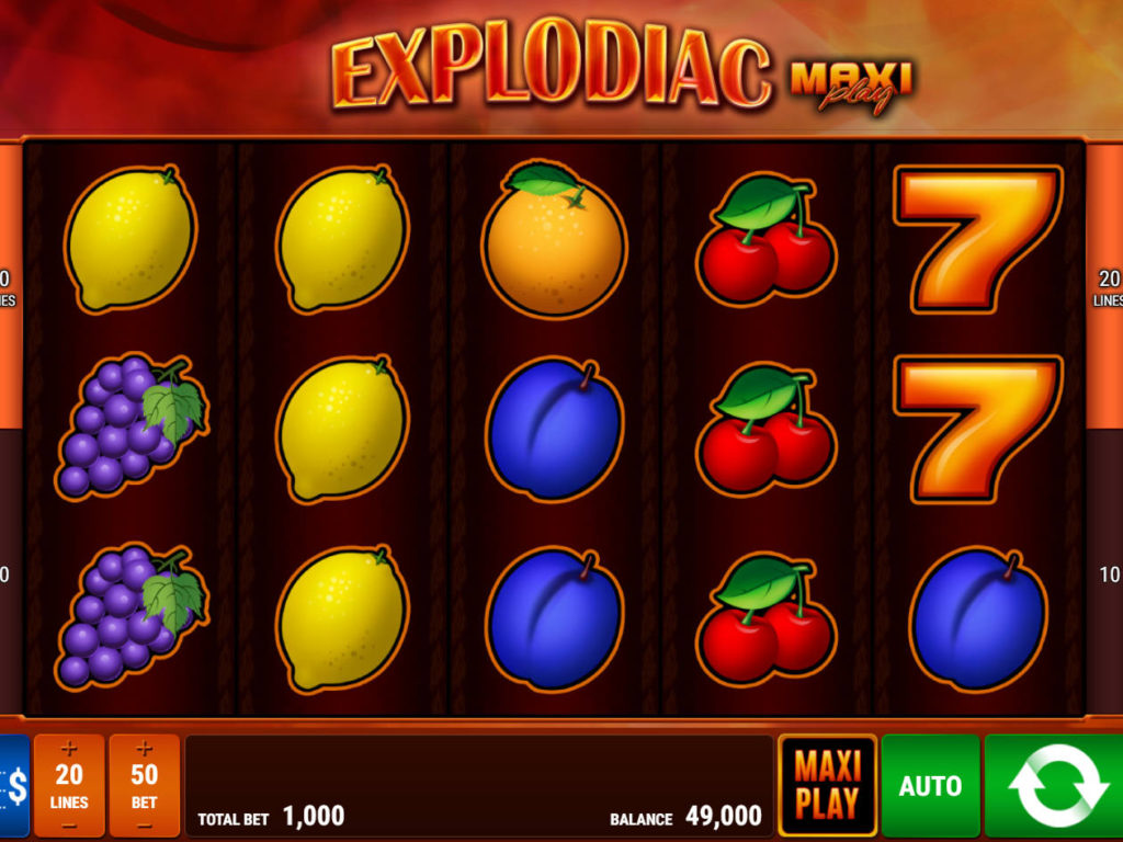 Online casino automat Explodiac Maxi Play od společnosti Bally Wulff