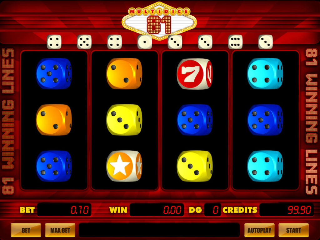 Zahrajte si zábavný online casino automat Multidice 81