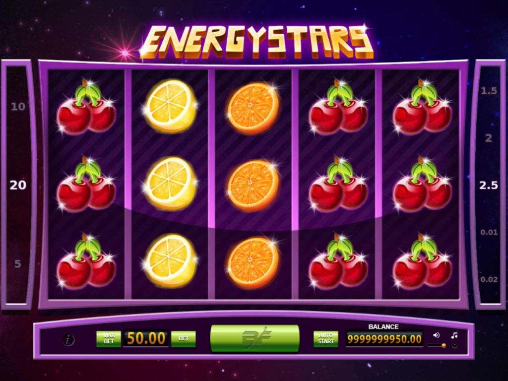 Casino automat Energy Stars zdarma, bez vkladu