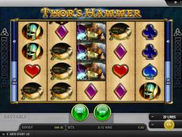 Roztočte válce online casino automatu Thor´s Hammer zdarma