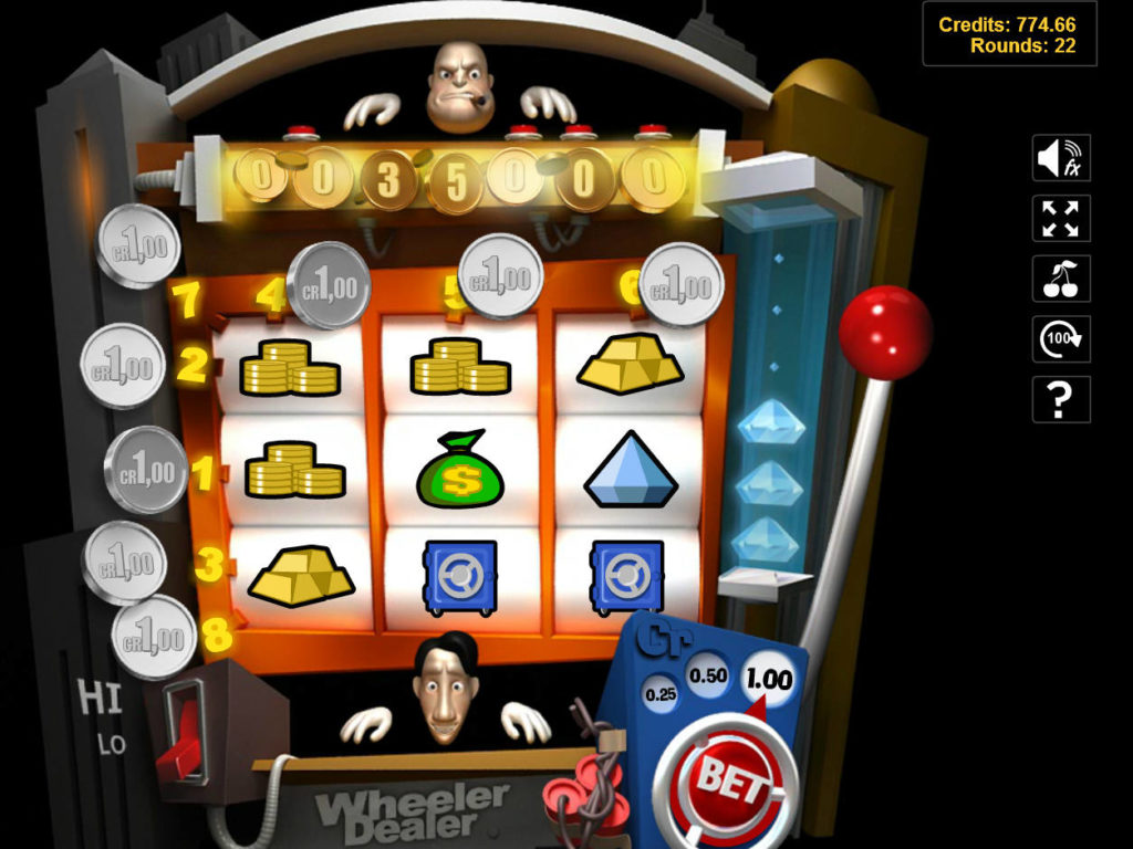 Zábavný online casino automat Wheeler Dealer