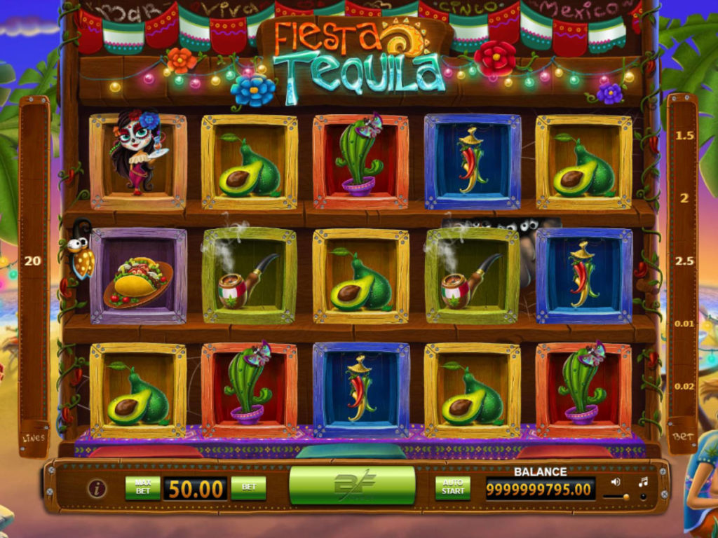 Zábavný casino automat Tequila Fiesta bez vkladu