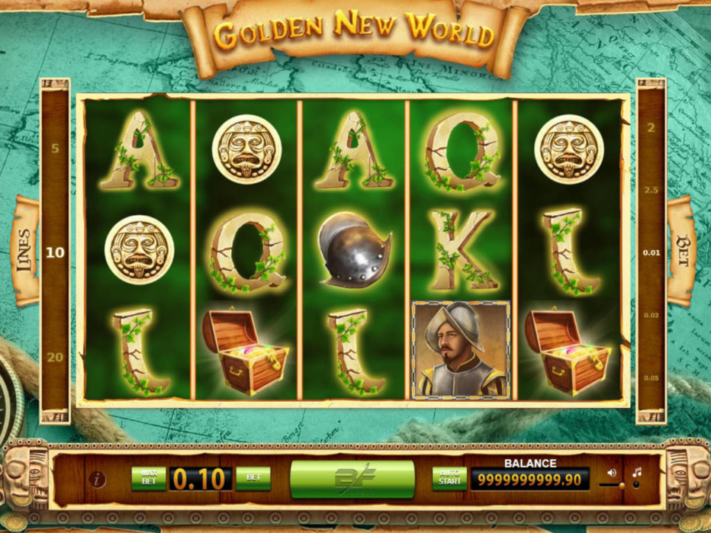 Casino automat Golden New World bez vkladu