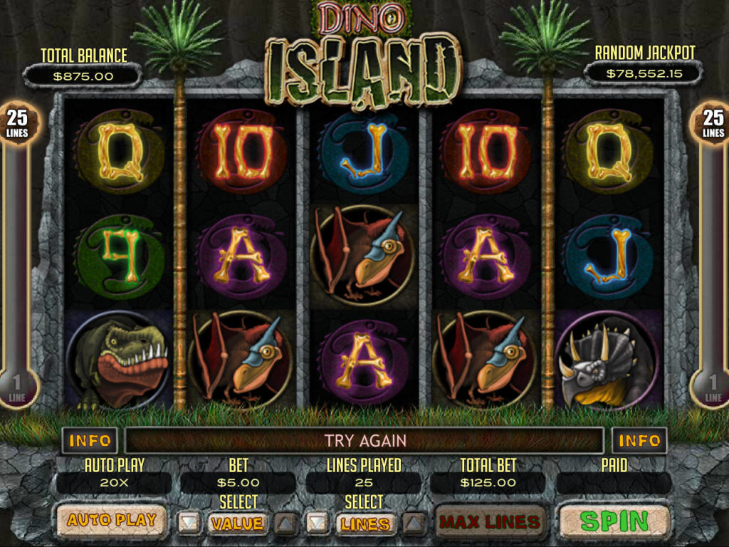 Online casino automat Dino Island zdarma, bez vkladu
